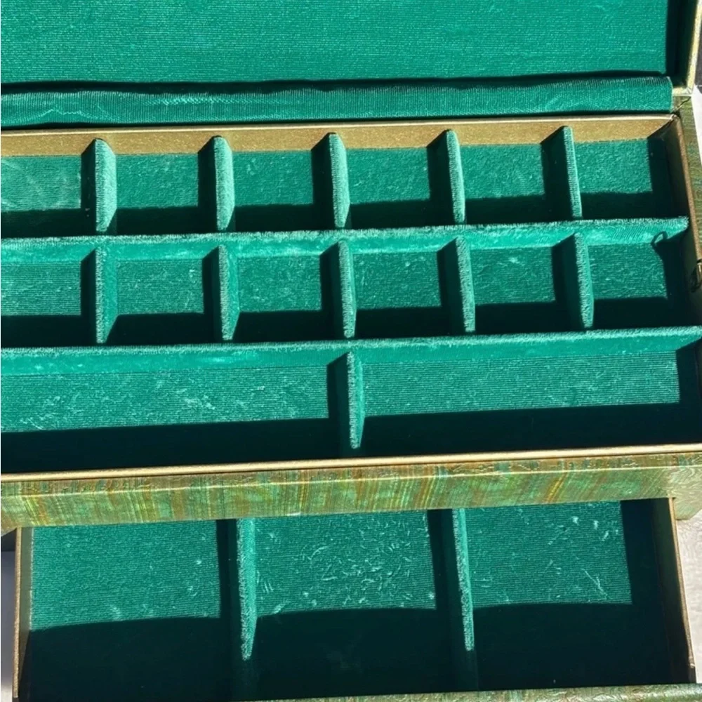 Vintage jewelry box Green - Picture 2 of 11